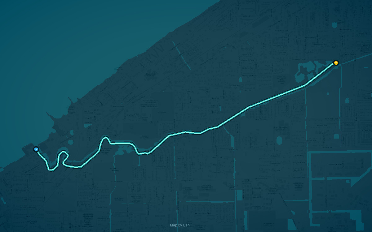 Paddle route map for Billy Creek Trail