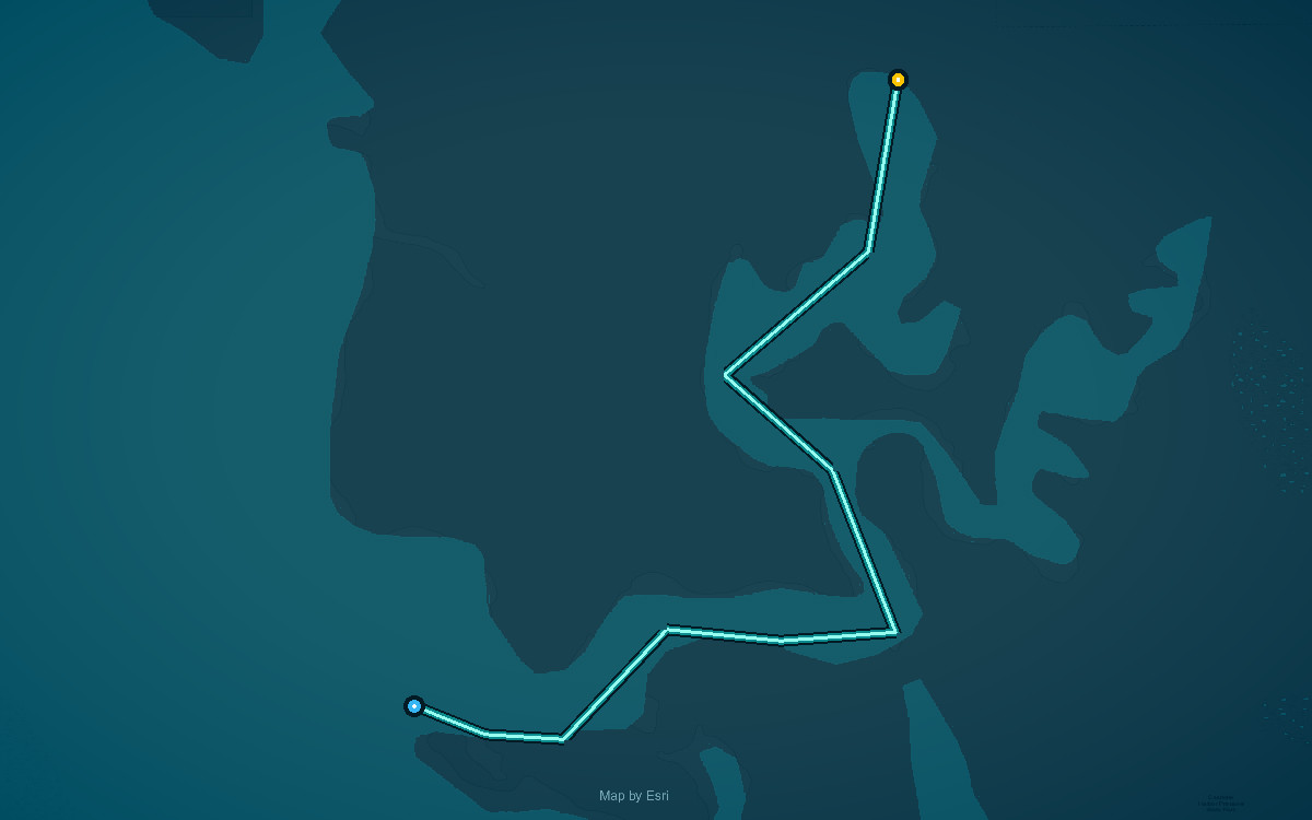 Paddle route map for Gaspar Trail