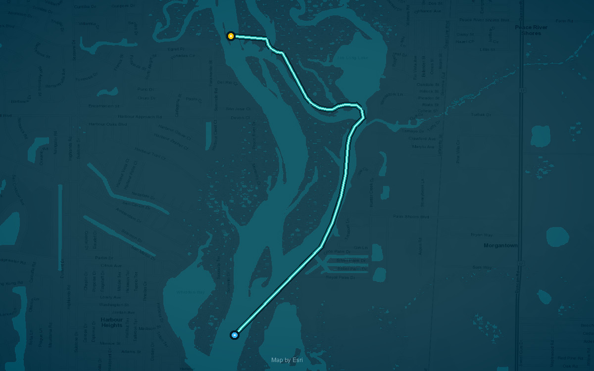 Paddle route map for Long Lake Trail