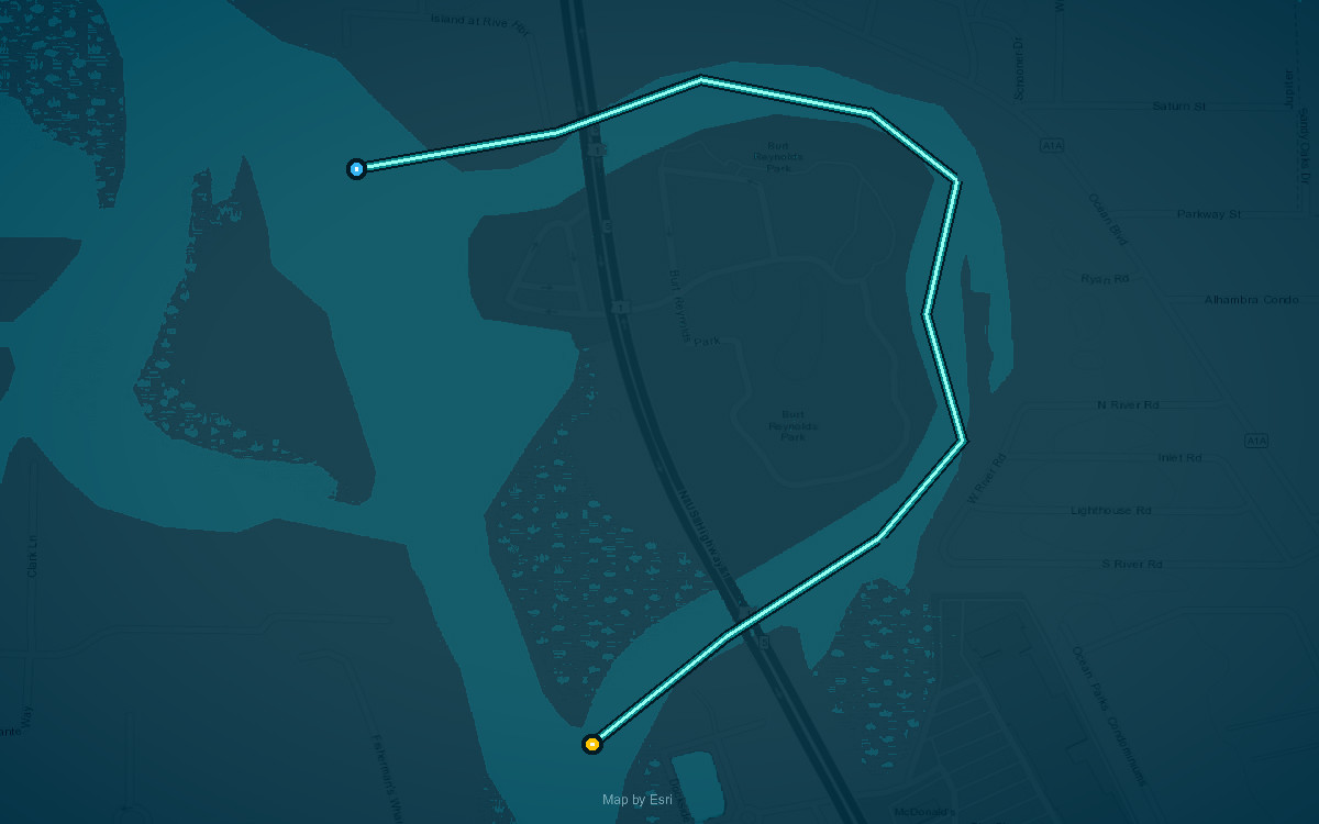 Paddle route map for Riverwalk