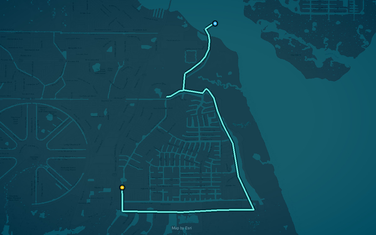 Paddle route map for Santa Fe Trail
