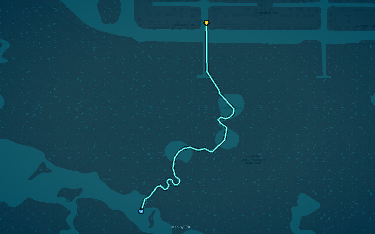 Paddle route map for Three Lakes Trail