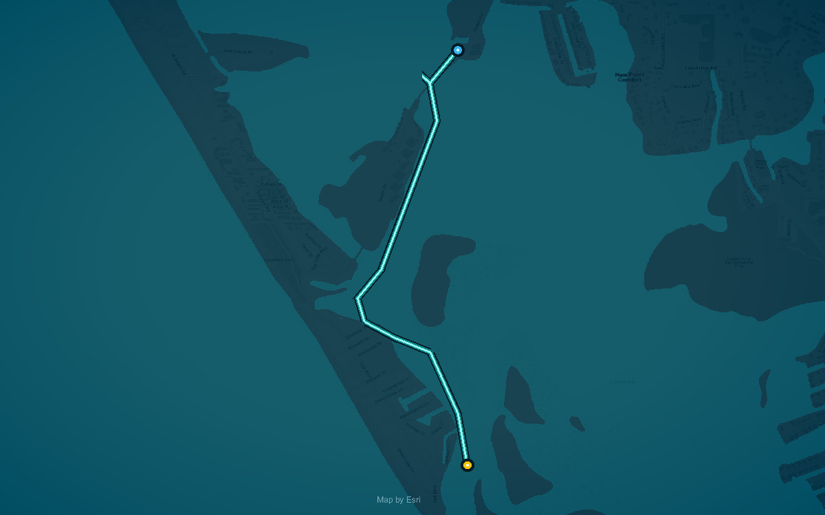 Paddle route map for Whidden Trail