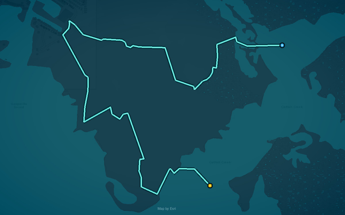 Paddle route map for Woolverton Trail