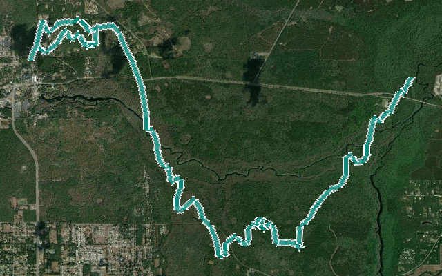 Paddle route map for Canoe