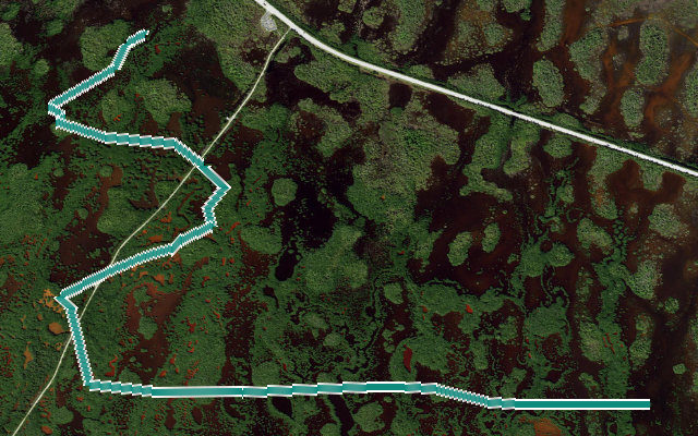 Paddle route map for Canoe Trail #2