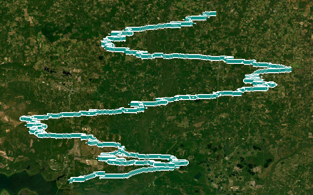 Paddle route map for Choctawhatchee River Blueway