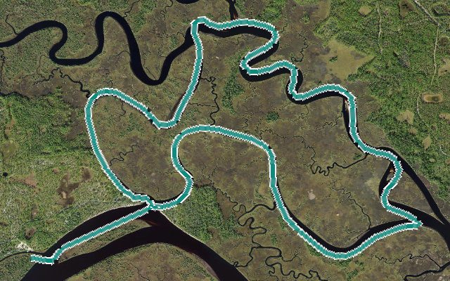 Paddle route map for Dead River