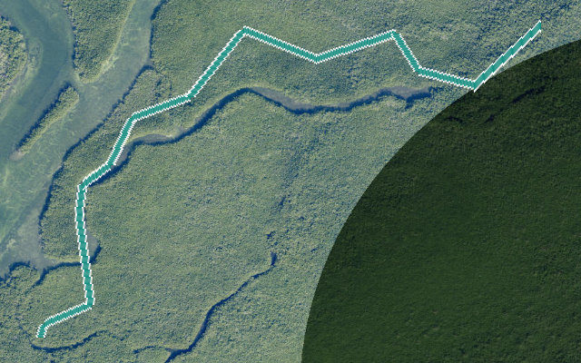 Paddle route map for Deception Creek