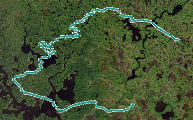 Paddle route map for Halfway Creek Loop