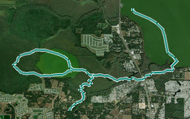 Paddle route map for Helena Run