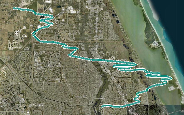 Paddle route map for North Fork Trail