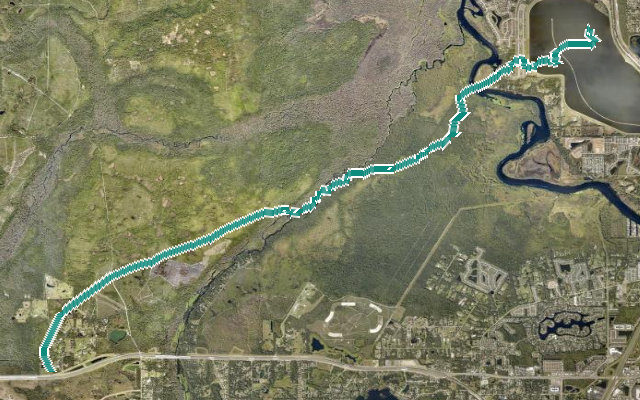 Paddle route map for Paddle Trail