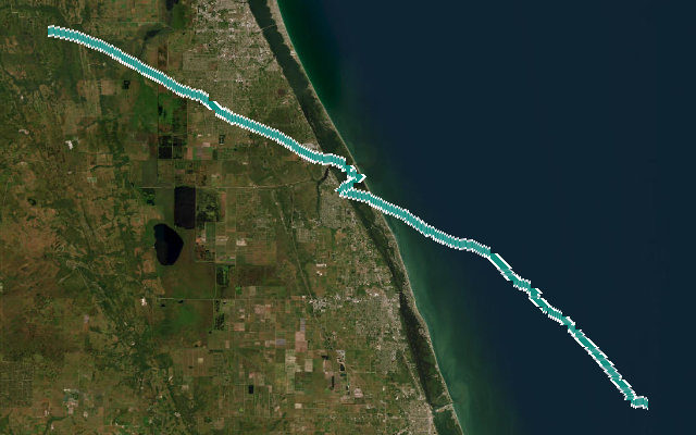Paddle route map for Segment 21