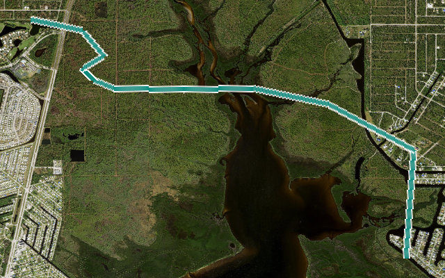 Paddle route map for Tippecanoe Trail